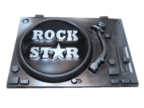 RockStar Turntable Belt Buckle
