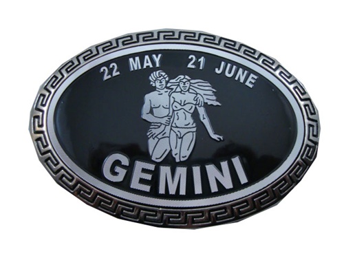 Astrology Sign Gemini Belt Buckle