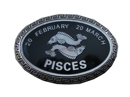 Astrology Sign Pisces Belt Buckle