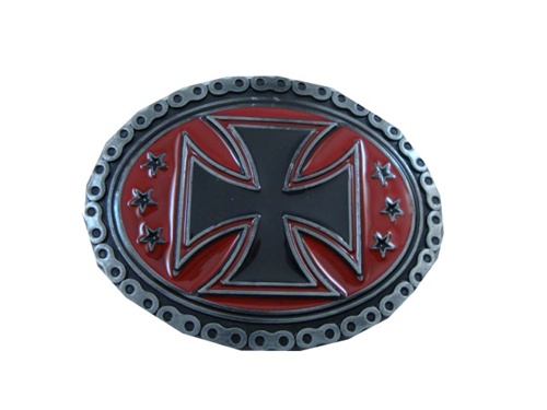 Cross with Red Belt Buckle