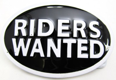 riders wanted oval belt buckle