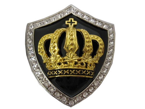 Kings Crown with Rhinestones Belt Buckle