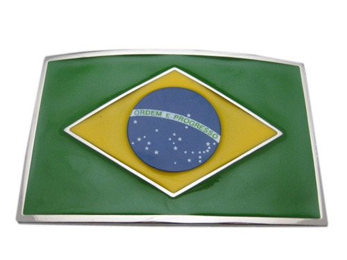 Brazil Flag Belt Buckle
