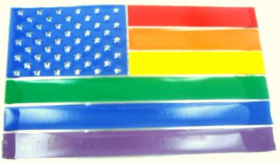 gay pride usa flag belt buckle