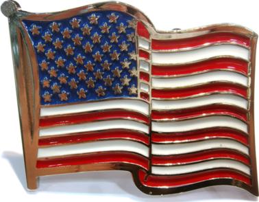 united states of america waving flag belt buckle