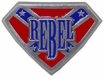 Rebel with Confederate Flag Belt Buckle