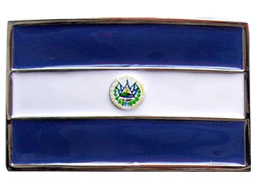 El Salvador Flag Belt Buckle