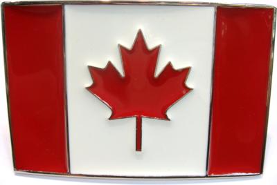 canada flag square belt buckle