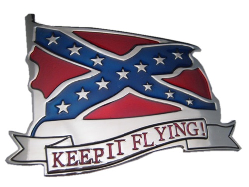 Keep It Flying Confederate Flag Belt Buckle