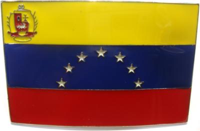 venezuela flag belt buckle