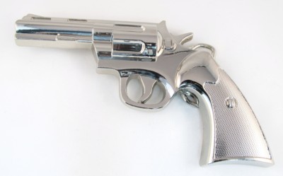 revolver cut out silver color belt buckle