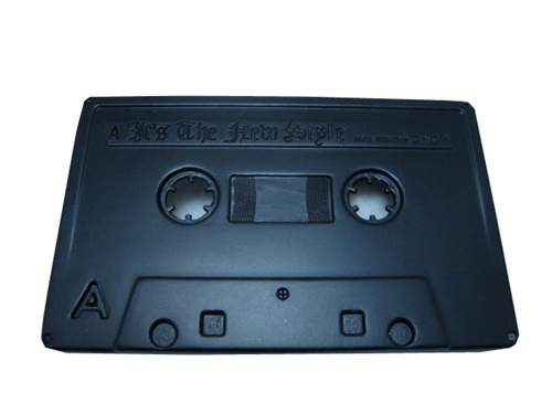 Black Cassette Tape Belt Buckle