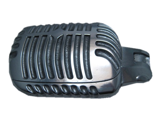 Old School Microphone Belt Buckle