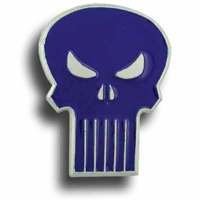 Punisher Belt Buckle Blue Skull Symbol