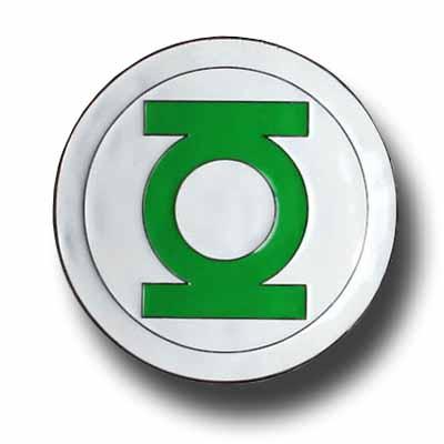 Green Lantern White and Green Belt Buckle