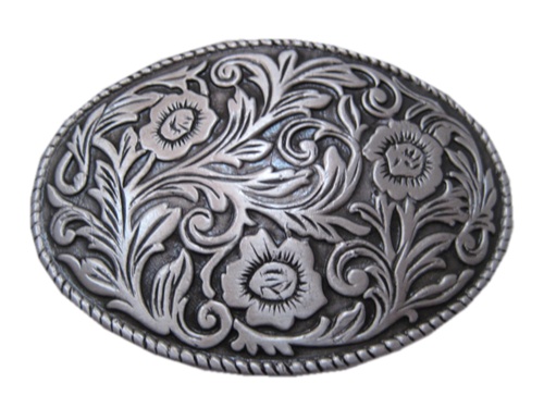 Antique Style Oval Belt Buckle