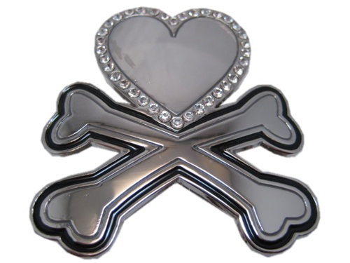Chrome Heart with Crossbones Belt Buckle
